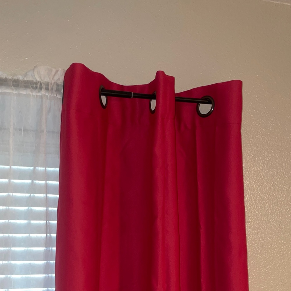 Fuchsia Pink Black Out Curtain Panel
